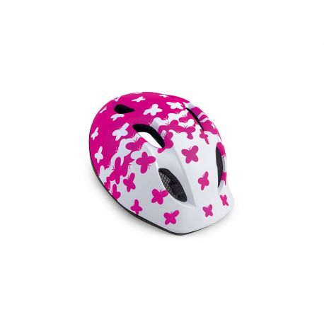 Se MET Cykelhjelm Buddy White Pink Butterflies/Matt hos eCykelhjelm.dk