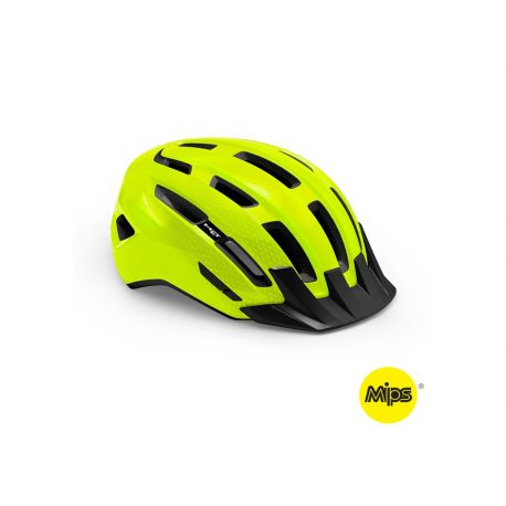 Billede af MET Cykelhjelm Downtown MIPS Safety Yellow/Glossy