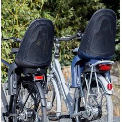 Qibbel Air cykelstol til bagagebærer montering, denim blå