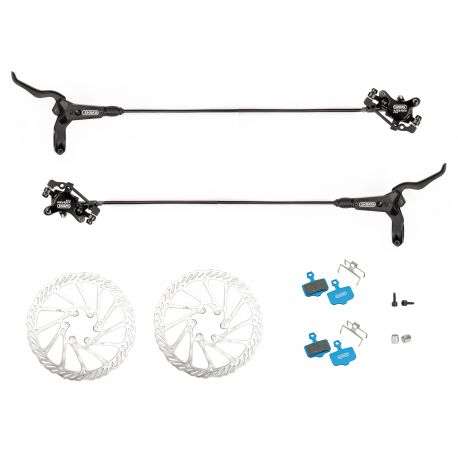 Elvedes Bremsesæt Hydraulic Hp4000 Dual For + Bag - Cykel skivebremsesæt